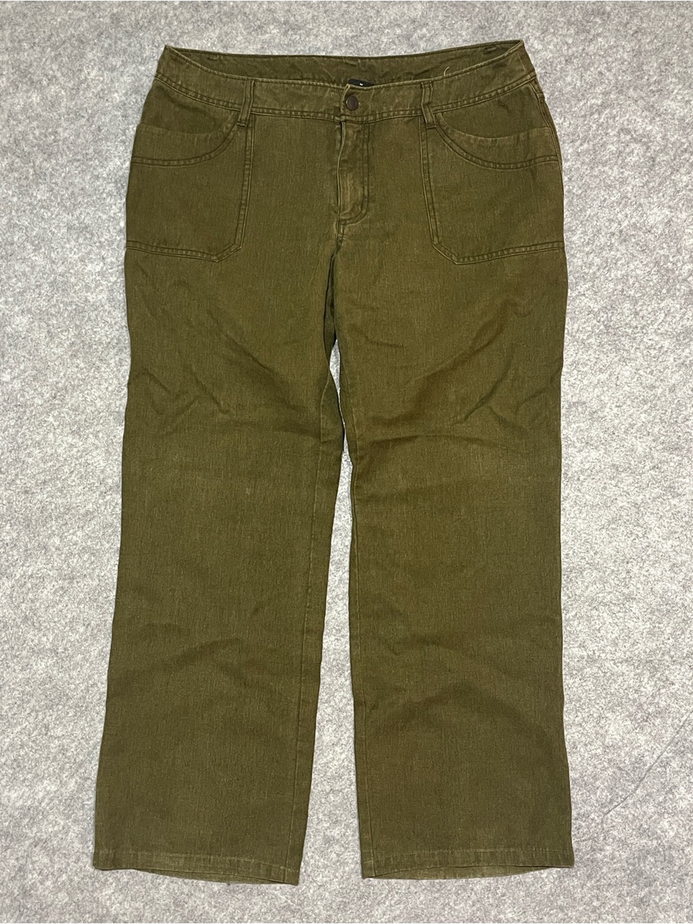 Patagonia Hemp Olive Green Straight Leg Women's Pants